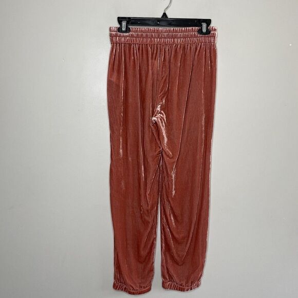 J CREW Jogger Pants Womens 00 Velvet NEW Straight Orange Pockets Elastic Waist - Picture 4 of 10